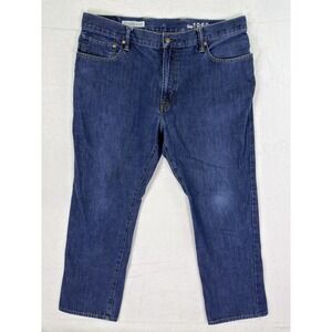 Gap 1969 Jeans Mens 38x30 Blue Dark Wash Denim Standard Straight Mid Rise